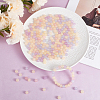 300Pcs Transparent Glass UV Reactive Beads DGLA-ME0001-04-4