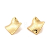 Twist Rhombus 304 Stainless Steel Stud Earrings for Women EJEW-U003-11G-1