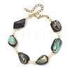Natural Abalone Shell/Paua Shell Beaded Bracelets BJEW-JB14221-3