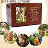 Wooden Pet Memorial Urn Box with Photo Frame CON-WH0100-64A-5