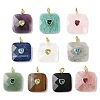 Natural Mixed Gemstone Faceted Pendants G-C274-03-1