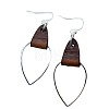 Teardrop Zinc Alloy Imitation Leather Dangle Earrings FS-WG3FC2A-01-5