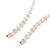 Natural Pearl & Glass Seed Beaded Rope Knot Multi Layered Necklace for Women NJEW-JN03908-03-5
