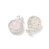 Brass Micro Pave Clear Cubic Zirconia Pendants KK-D228-01S-01-2