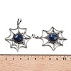 Natural Lapis Lazuli Spider Web Pendants G-Q163-09AS-03-3