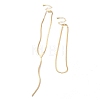 2Pcs 2 Styles Brass Flat Snake Chain Necklaces Set NJEW-P289-12G-2