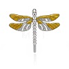 Platinum Alloy Enamel Dragonfly Big Pendants ENAM-J033-08P-1