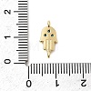 Religion Brass Micro Pave Cubic Zirconia Connector Charms KK-H529-01C-G-3
