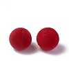 Flocky Acrylic Beads OACR-L011-C-06-2