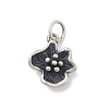 925 Sterling Silver Flower Charms with Jump Rings and 925 Stamp STER-M021-02AS-03-1