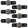 6Pcs Alloy with Imitation Leather Scarf Clips AJEW-CL0004-82C-1