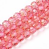 Baking Paint Transparent Glass Beads Strands DGLA-A035-T6mm-A01-2