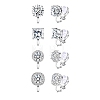Brass Micro Pave Clear Cubic Zirconia Cuff Earrings EJEW-Z148-01P-1