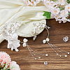 2Pcs 2 Styles Flower Crystal Rhinestone & Plastic Pearl Cuff Earrings EJEW-FH0001-13S-4