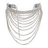 1Pc Brass Rhinestone Cup Chains Multi Layered Necklace NJEW-FG0001-12-1