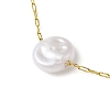 304 Stainless Steel & Plastic Pearl Link Chain Necklaces for Women NJEW-K383-04A-G-2