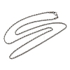 2MM Unisex 304 Stainless Steel Rope Chain Necklaces NJEW-P395-16P-4