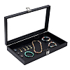 Wood Jewelry Display Cases with Visible Window Lid AJEW-WH0696-753A-1