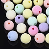 Flocky Acrylic Beads OACR-T005-27-8mm-1