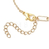 Alloy Enamel Flower Link Ring Bracelets BJEW-JB13261-6