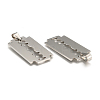 201 Stainless Steel Blade Pendants STAS-I032-069B-2