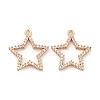 Brass Micro Pave Cubic Zirconia Pendants KK-E071-14KCG-2