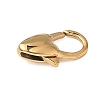 Ion Plating(IP) Heart 304 Stainless Steel Lobster Claw Clasps STAS-D069-03-G-2