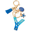Star Resin & Shell Keychains KEYC-TAC00087-01Y-1