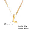 201 Stainless Steel Initial Pendant Necklaces FS-WG78A3B-12-1