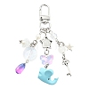 Glass & Resin & Alloy Pendant Decorations HJEW-YW00408-01-1