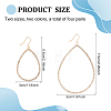 4 Pairs 4 Style Crystal Rhinestone Hollow Out Teardrop Dangle Earrings EJEW-AN0003-09-2
