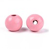 Spray Painted Round Natural Schima Wood Beads WOOD-A018-12mm-06-2