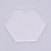 Transparent Acrylic Big Pendants TACR-WH0001-36B-1