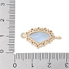 Golden Plated Brass Pave Clear Cubic Zirconia Connector Charms KK-L218-002G-02-3