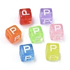 Spray Painted Transparent Acrylic Beads MACR-K365-07P-1