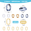 120Pcs 3 colors Imitation Gemstone Style Acrylic Linking Rings OACR-FH0001-041-2