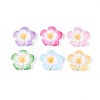 Plumeria Flower Opaque Resin Cabochons CRES-T025-30M-01-2
