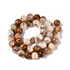Natural Wood Lace Stone Wooden Jasper Beads Strands X-G-B128-A04-04-3