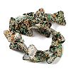 Spray Printed Synthetic Turquoise Beads Strands TURQ-P002-04A-01-3