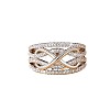 Brass Micro Pave Clear Cubic Zirconia Finger Rings WG69198-01-2