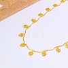 Brass Heart Fringe Wave Bar Link Chain Long Necklaces for Women XF0394-2-3