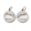 Non-Tarnish 304 Stainless Steel Charms LS-STAS-D050-07P-06-2
