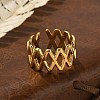 Letter X 304 Stainless Steel Open Cuff Rings RJEW-R014-02G-03-3