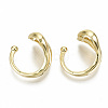 Brass Cuff Earrings X-EJEW-S201-244G-NR-2