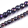 Electroplate Transparent Glass Beads Strands X-GLAA-T032-T6mm-AB03-4