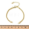 Adjustable Braided Brass Rope Chain Bracelet Making for DIY Connector Findings KK-CBA5ABD-01G-3