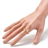 Imitate Austrian Crystal Bicone Glass Beaded Finger Rings RJEW-TA00003-01-4