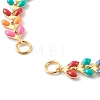 Brass Enamel Handmade Link Chains AJEW-JB00997-3