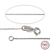 Anti-Tarnish Rhodium Plated 925 Sterling Silver Coreana Chain Necklaces STER-E033-56-4