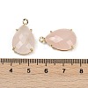 Natural Rose Quartz Faceted Pendants G-K347-05G-05-3